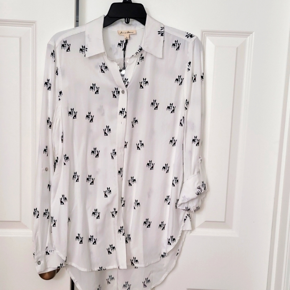 Jane and Delancey Boston/Frenchie button down